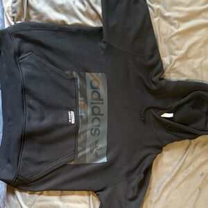 Adidas Men's Black Hoodie with Logo